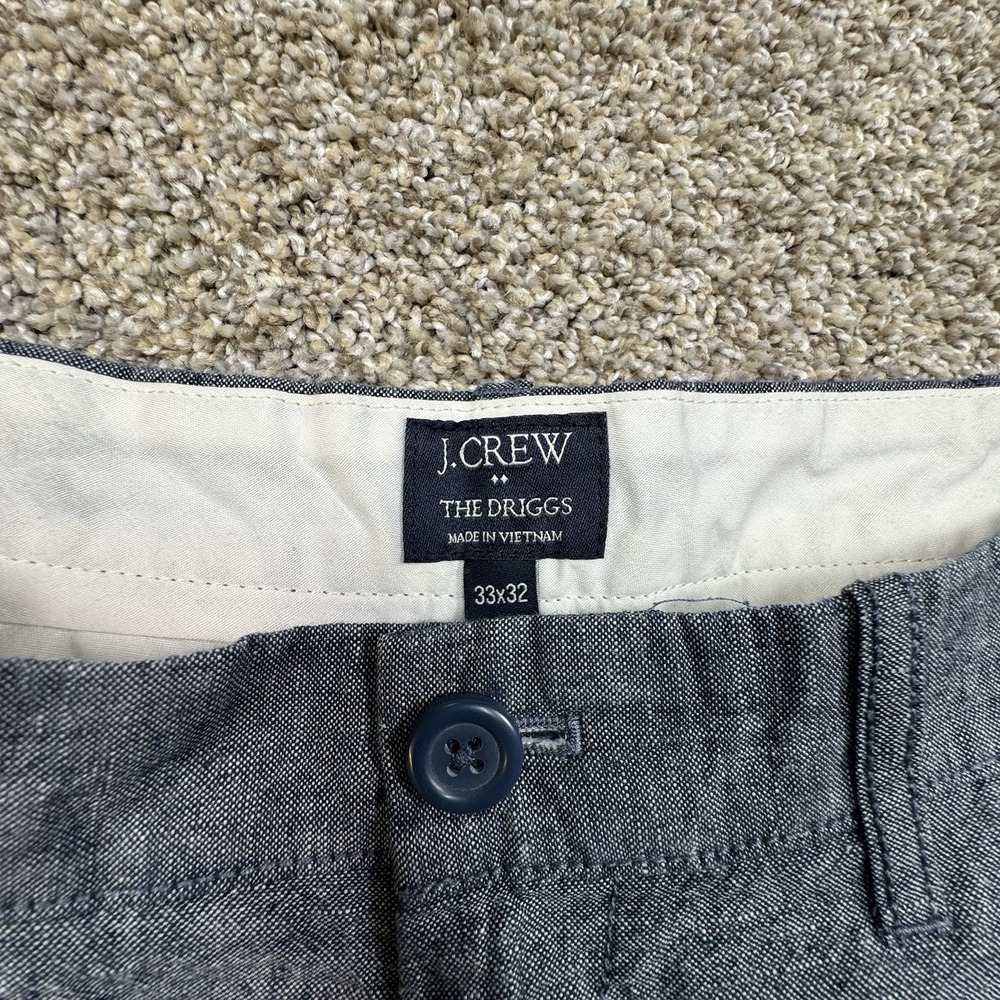 J Crew The Driggs Pants Mens Size 33x32 Navy School Preppy Classic - Picture 2 of 6